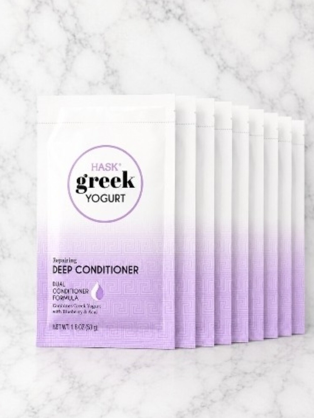 10 packs Hask Greek Yogurt Repairing Deep Conditioner Dual Formula 1.8 oz ea NEW